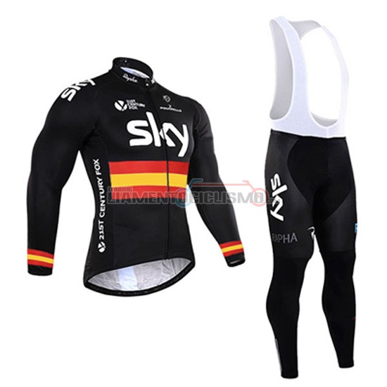 Abbigliamento Ciclismo Sky ML 2016 nero e giallo